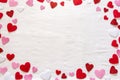 Small Red White and Pink Hearts Royalty Free Stock Photo