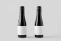 Small red wine bottle mockup. Burgundy, alsace, rhone shape Royalty Free Stock Photo