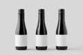 Small red wine bottle mockup. Burgundy, alsace, rhone shape Royalty Free Stock Photo