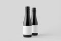 Small red wine bottle mockup. Burgundy, alsace, rhone shape Royalty Free Stock Photo
