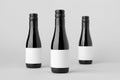 Small red wine bottle mockup. Burgundy, alsace, rhone shape Royalty Free Stock Photo