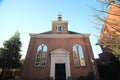 Small reformed church from 1726 in the center of Voorburg in the Netherlands. Royalty Free Stock Photo