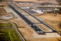 The  regional airport runway in Idaho Falls, Idaho. Royalty Free Stock Photo