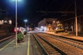 Small regional train station in Santa Margherita Ligure, Italy Royalty Free Stock Photo