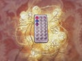 Small remote control on blurry background Royalty Free Stock Photo