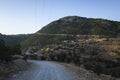Small remote village Gey in mountains of Mediterranean region in Turkey, View from Lycian way hiking trail