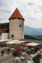 Small restaurant inside Bled castle