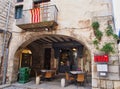 Small Restaurant, Girona Old Town, Catalonia, Spain Royalty Free Stock Photo