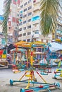 The vintage chair swing ride, Alexandria, Egypt Royalty Free Stock Photo