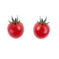 Small ripe cherry tomato isolated on white background