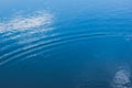 Small ripples on calm water with deep blue reflections Royalty Free Stock Photo