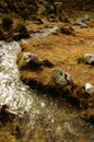 Small river on Chopicalqui Base Camp Royalty Free Stock Photo