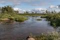 Small river in Kvalsund Finnmark Royalty Free Stock Photo