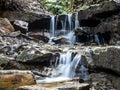 Small river flowing down in Jingashita Keikoku park Yokohama Japan Royalty Free Stock Photo