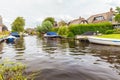 Small river in front of Dutch villa's