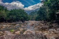 A small river in Kiriwong village that is country as having the best ozone in Thailand