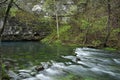 Small river in the Missouri Ozark region in spring