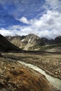 Small river near mountain valley at Northern India Royalty Free Stock Photo