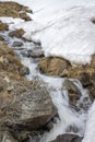 A small river with snow in winter Royalty Free Stock Photo
