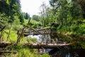 Small river in Sweden region Varmland, peaceful scenery