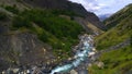 A small river at the Torres del Paine mountain range