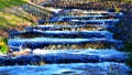 Small river water cascades