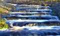 Small river water cascades