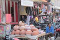 Small road side vendor Indian village small market in Rajasthan