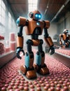 Small Robot Sorting Medication in Factory
