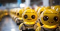 Small Robots Displayed on Vibrant Bright Background