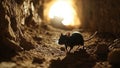 Mouse in a Cave Royalty Free Stock Photo