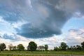 Small rotating storm with little or no precipitation Royalty Free Stock Photo