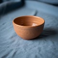 A contrast between the earthy tones of the bowl and the cool Royalty Free Stock Photo
