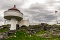 A small round tower of historical Fjoloy lighthouse