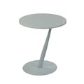 Small round white table on a white background&