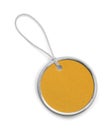 Small Round Yellow Tag Royalty Free Stock Photo