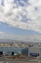 A small Roundabout on the road alongside the quay at the Port of Las Palmas