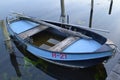 Small rowing boat in water