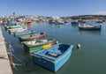 Small rowing boats at Marsazlokk harbour on Malta.