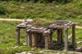 Small ruin at Nandi Monolith temple, Hampi, Karnataka, India