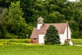 Small Rural Church In The Valley of Northeast Iowa Royalty Free Stock Photo