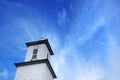 Small rural church steeple. Royalty Free Stock Photo