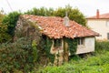 Small rural house covered with green ivy in La Espina, Asturias Royalty Free Stock Photo