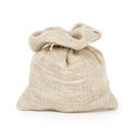 Small sack bag for coffee or money Royalty Free Stock Photo