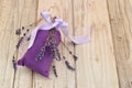 Small sack fulled with lavender Royalty Free Stock Photo