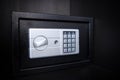 Small safe on shelf in your home or hotel