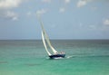 Sailing on a windy day in the windward islands