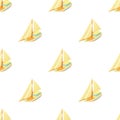 Small sailboat pattern seamless vector