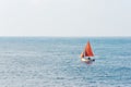 Small sailboat on water