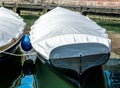 2 covered sailboats in Baltimore`s Inner Harbor Royalty Free Stock Photo